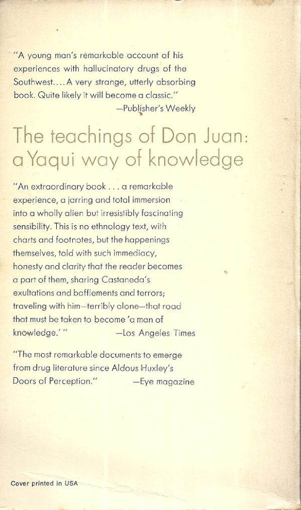 The Teachings of Don Juan: a Yaqui way of knowledge Online Hot Sale