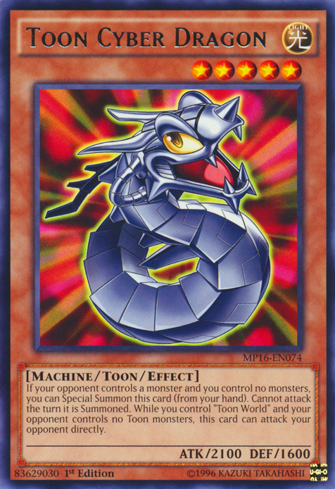 Toon Cyber Dragon [MP16-EN074] Rare Online