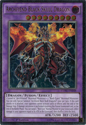 Archfiend Black Skull Dragon [CORE-EN048] Ultimate Rare For Discount